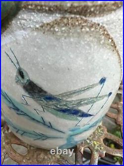 Beautiful Whimsical JILL FANSHAWE KATO Grasshopper Jug Studio Art Pottery Beautiful Whimsical JILL FANSHAWE KATO Grasshopper Jug Studio Art Pottery