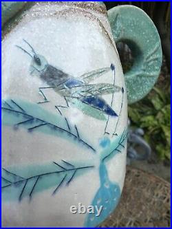Beautiful Whimsical JILL FANSHAWE KATO Grasshopper Jug Studio Art Pottery Beautiful Whimsical JILL FANSHAWE KATO Grasshopper Jug Studio Art Pottery