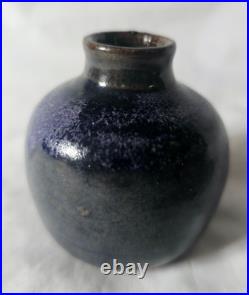 Beautiful studio pottery small vase, with lavender blue glaze Beautiful studio pottery small vase, with lavender blue glaze