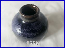 Beautiful studio pottery small vase, with lavender blue glaze Beautiful studio pottery small vase, with lavender blue glaze