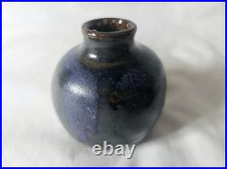 Beautiful studio pottery small vase, with lavender blue glaze Beautiful studio pottery small vase, with lavender blue glaze