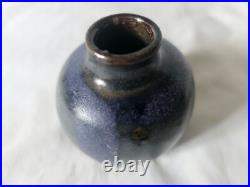 Beautiful studio pottery small vase, with lavender blue glaze Beautiful studio pottery small vase, with lavender blue glaze