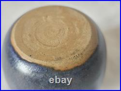 Beautiful studio pottery small vase, with lavender blue glaze Beautiful studio pottery small vase, with lavender blue glaze
