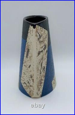 Bernard Irwin Stoneware Vase Blue