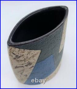 Bernard Irwin Stoneware Vase Blue