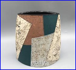 Bernard Irwin Studio Pottery Elliptical Vase Bernard Irwin Studio Pottery Elliptical Vase