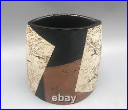 Bernard Irwin Studio Pottery Elliptical Vase