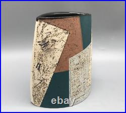 Bernard Irwin Studio Pottery Elliptical Vase Bernard Irwin Studio Pottery Elliptical Vase