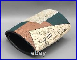 Bernard Irwin Studio Pottery Elliptical Vase Bernard Irwin Studio Pottery Elliptical Vase