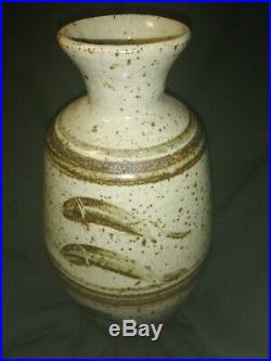 Bernard Leach Leaping Salmon Studio Pottery Bottle Vase