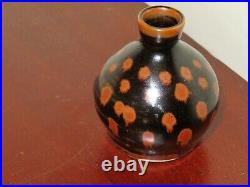 Bernard Leach's St Ives miniature vase, lovely temmoku glaze, excellent conditio