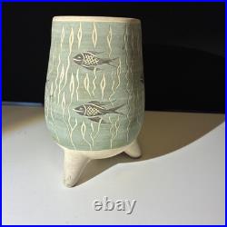 Bernard Moss Mevagissey Tripod Vase Studio Pottery