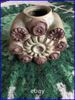 Bernard Rooke Toroidal Wheel Vase Vgc Swilland Studio Pottery. 1970s Stoneware