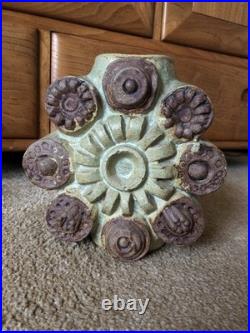 Bernard Rooke Toroidal Wheel Vase Vgc Swilland Studio Pottery. 1970s Stoneware