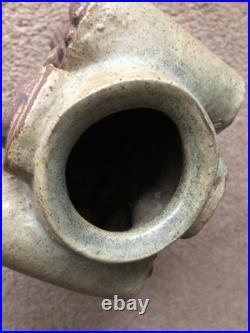 Bernard Rooke Toroidal Wheel Vase Vgc Swilland Studio Pottery. 1970s Stoneware