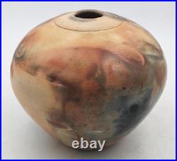 Bill Kennedy Studio Pottery Pit Fired Burnished Vase 1991