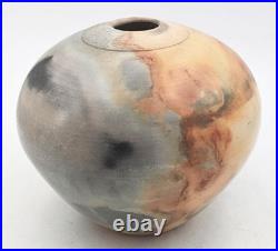 Bill Kennedy Studio Pottery Pit Fired Burnished Vase 1991