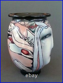 Bing studio pottery Art Nouveou vase, 7.5 inches