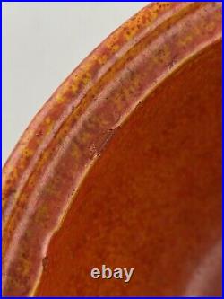 Bitossi MCM Italian Studio Pottery Sgraffito Orange And Brown Striped