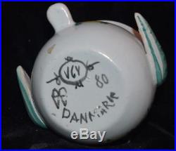 Bjorn Wiinblad Danmark Art Studio Pottery Bird Face Cup/ Vase withWings-V64 1980
