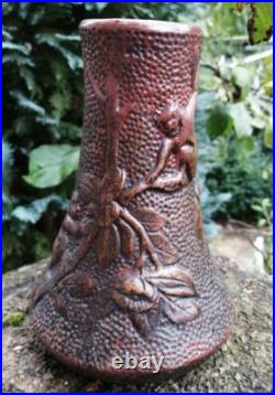 Booth & Co Rare Delhi Ware Bretby Studio Pottery Vase Marked 2100 Monkey's