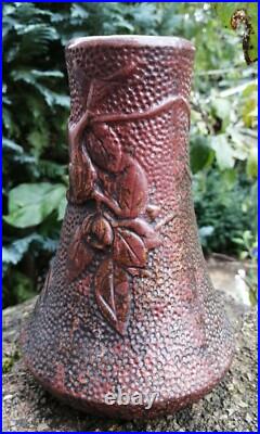 Booth & Co Rare Delhi Ware Bretby Studio Pottery Vase Marked 2100 Monkey's