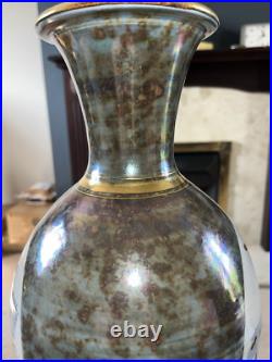 Brian Dickenson Large Studio Pottery Vase Insect Design Brian Dickenson Large Studio Pottery Vase Insect Design