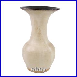 British Studio Pottery Vase Lucie Rie Manner Modernist Signed R 21cm