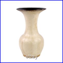 British Studio Pottery Vase Lucie Rie Manner Modernist Signed R 21cm
