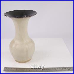 British Studio Pottery Vase Lucie Rie Manner Modernist Signed R 21cm
