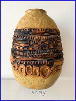 Brutalist Midcentury Stoneware Vase by Bernard Rooke