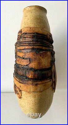 Brutalist Midcentury Stoneware Vase by Bernard Rooke