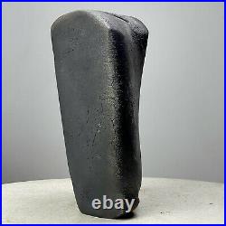 Brutalist Raku Stoneware Vessel by Geraldine Shapiro (ca. 1970)