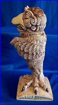 Burslem Pottery Andrew Hull Grotesque Bird Court Room Defender Decanter Or Flask