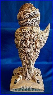 Burslem Pottery Andrew Hull Grotesque Bird Court Room Defender Decanter Or Flask