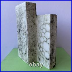 CARN POTTERY RED SPOT CHIMNEY VASE SIGNED by JOHN BEUSMAN RARE EX. CON