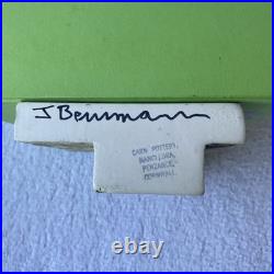 CARN POTTERY RED SPOT CHIMNEY VASE SIGNED by JOHN BEUSMAN RARE EX. CON