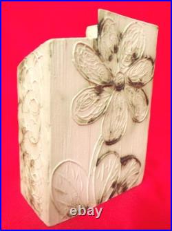 CARN POTTERY RED SPOT SLOPED LEDGE VASE SIGNED by JOHN BEUSMANS RARE