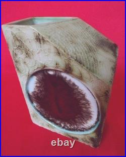 CARN POTTERY RED SPOT VASE SIGNED by JOHN BEUSMANS