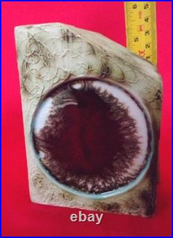 CARN POTTERY RED SPOT VASE SIGNED by JOHN BEUSMANS