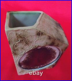 CARN POTTERY RED SPOT VASE SIGNED by JOHN BEUSMANS