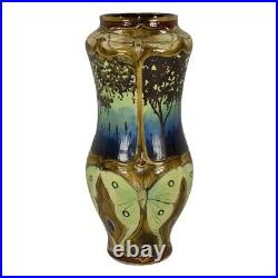 Calmwater Designs Stephanie Young Studio Pottery Scenic Butterfly Porcelain Vase