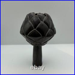 Caro Gates Studio Pottery Artichoke Thistle Vase Hand Carved Ceramic Sculpture