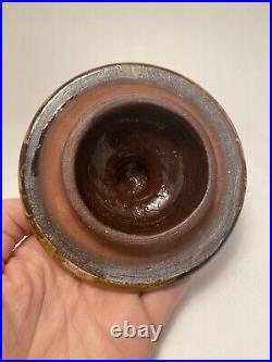 Carole Glover Studio Pottery Large Round Decorative Vase Jar With Lid Carole Glover Studio Pottery Large Round Decorative Vase Jar With Lid