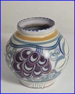 Carter Stabler Adams Studio Poole Grape Pottery Vase Art Deco British