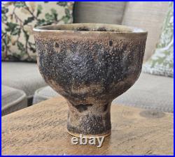 Chris Carter Studio Pottery Stoneware Pedestal Bowl with Textured Glaze Chris Carter Studio Pottery Stoneware Pedestal Bowl with Textured Glaze