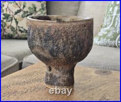 Chris Carter Studio Pottery Stoneware Pedestal Bowl with Textured Glaze Chris Carter Studio Pottery Stoneware Pedestal Bowl with Textured Glaze