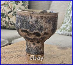 Chris Carter Studio Pottery Stoneware Pedestal Bowl with Textured Glaze Chris Carter Studio Pottery Stoneware Pedestal Bowl with Textured Glaze