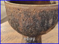Chris Carter Studio Pottery Stoneware Pedestal Bowl with Textured Glaze Chris Carter Studio Pottery Stoneware Pedestal Bowl with Textured Glaze