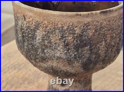 Chris Carter Studio Pottery Stoneware Pedestal Bowl with Textured Glaze Chris Carter Studio Pottery Stoneware Pedestal Bowl with Textured Glaze